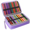 Shulaner 200 Slots Colouring Pencil Case with Zip Large PU