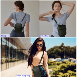 ANPTER Cross Body Bag for Men Women Small Shoulder Sling Purse Casual Lightweight Side Pouch,Convertible Multi Position with 2 Adjustable Strap for Outdoor Daily Use