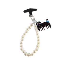 EZ PEACH Strap Smartphone Wrist Mobile Hand Strap for Girls, Hanging Decoration, Fall Prevention, Colorful Beads, Pearl, Cats, Dogs, Cats, Cute, Animals, Smartphone Accessories, Compatible with All