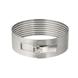 Dr. Oetker Tortenboden-Schneidhilfe Ø26-28, zum leichten Schneiden von Tortenböden, gleichmäßige Tortenböden durch Führungsschienen, (Farbe: silber), Menge: 1 Stück