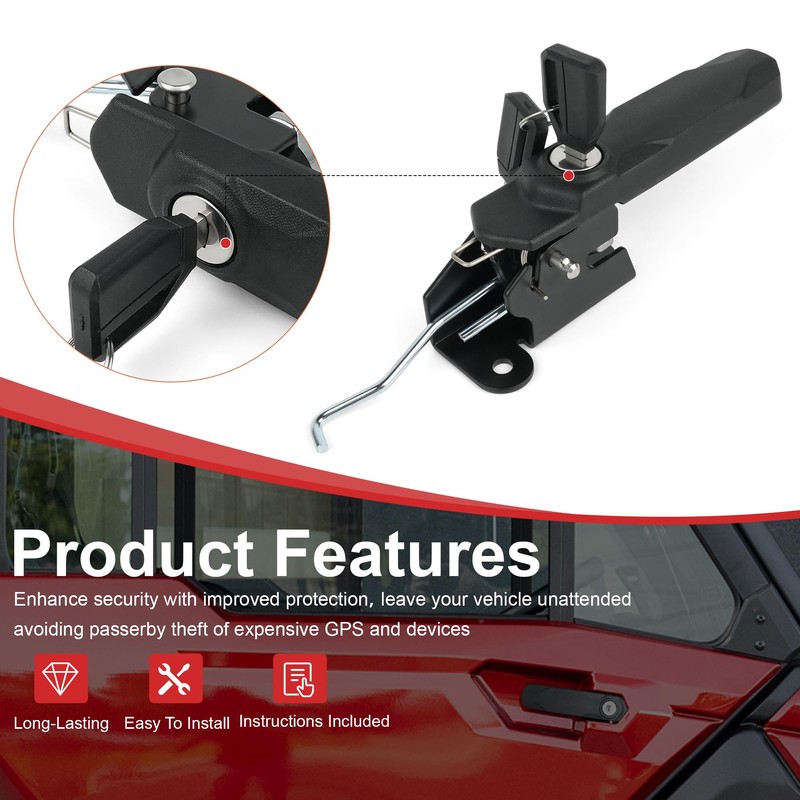 Camotokiit Front Left Deluxe Cab Full Door Handle Barrel Lock