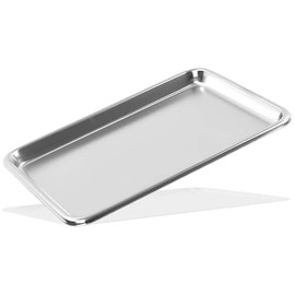 AAProTools Stainless Steel Tray, for Instruments, Tattoo, Supplies, 19" X 12" X 5/8" Flat Bottom Tray