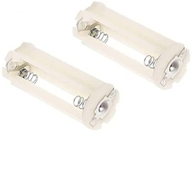 Lagogia 3 x 1.5V AAA Cylindrical Battery Protective Cove Bracket for Flashlight Torch, Pack of 2, White (Flat Head White)