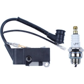 Ignition Coil Module for 4500 5200 5800 45cc 52cc 58cc Chainsaw, Adefol Ignition Coil Module Chainsaw Motor Replacement Accessories Professional Replacement Parts (with Spark Plug)