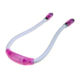 Atc LED Handsfree Flexional Neck Book Reading Needle Work Light Pink 4 Modes