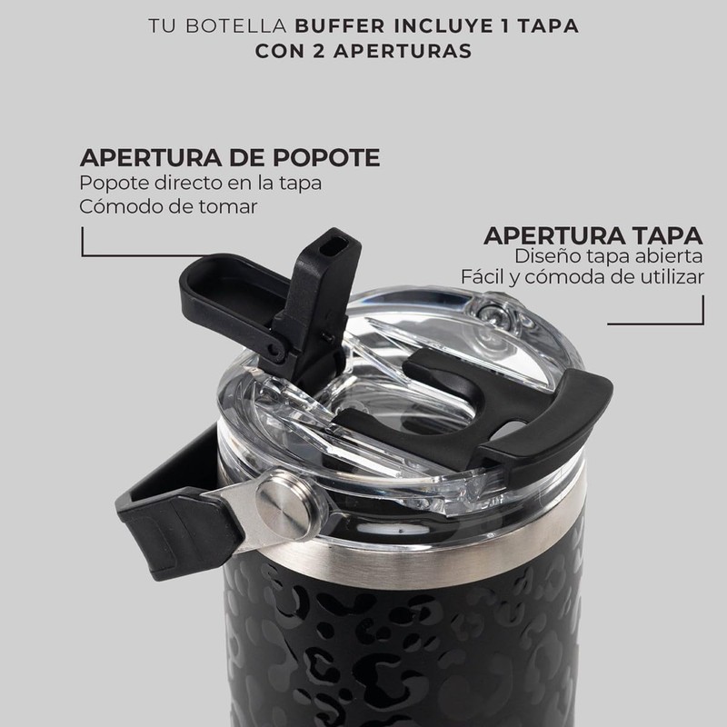 BUFFER FLASK - Vaso Termico 800ml - Termo Acero Inoxidable,