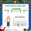 YIMILITE C9 Christmas String Lights, 50 Feet Waterproof Connectable Lights,