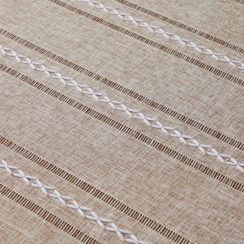ZeeMart Hemstitched Striped Boho Tablecloth 54x70 Inch (Fit 3ft-4ft, Narrow
