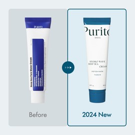 PURITO Crema de mar profundo, hidratación, ligera, para todo tipo de piel, hidratante facial diario, vegano y libre de crueldad, cuidado de la piel coreano, 1.7 fl oz 1.69 onzas líquidas