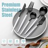 Lemeya Matte Black White Silverware Set for 6,Modern Stainless Steel