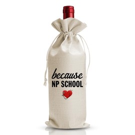NP School Graduation Gift Wine Bag for LNP Women Her Nurse Pharmacist Practitioner, Nurses Day Week Bag, Med School Graduation Farewell Party Decor, Nurse Appreciation or Thank You Gift