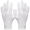 Paxcoo 6 pares de guantes de algodón blancos XL para
