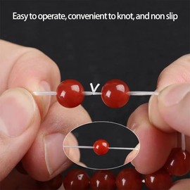 Elastic Band for Bracelets 200 m Clear Tear-Resistant Nylon Cord 0.3 mm Transparent Elastic Cord for DIY Bracelets Necklaces and Pearl Jewellery