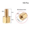 sourcing map M2.5 x 5 mm + 4 mm Brass