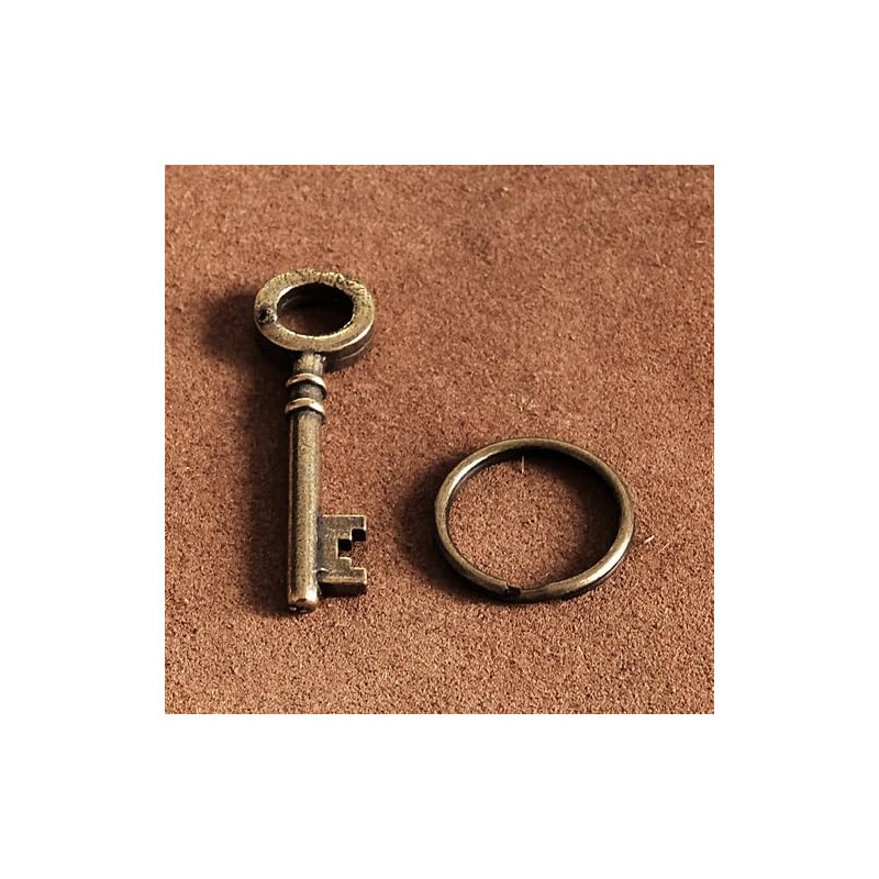 BRASS STORE Brass Key (Antique Style) Key Chain Brass Vintage