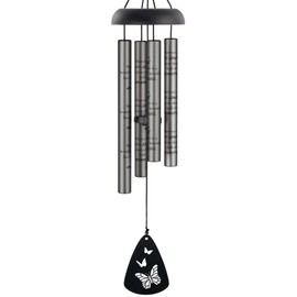Carson 21" 'Beautiful Soul' Bereavement Wind Chime - Butterfly Chime - Memorial Windchime for Outdoor Decor - Garden Patio Porch