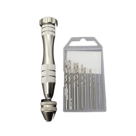 Pin Vise Steel Hand Drill Precision Hand Drill Tools 0.5-10MM Hand Drill Bits for Epoxy Resin Arts Crafts, Wood, Clay, DIY Resin Keychain Jewelry Making
