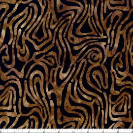Wilmington Batiks – Cinnamon Twist – Floating Lines – Black
