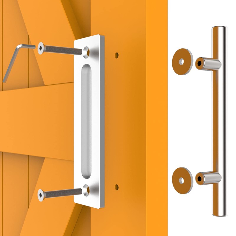 QINAIXQM 12''/30CM Sliding Barn Door Handle Double Sided Pull and