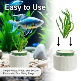 YAFIYGI 2 Pack Aquarium Plant Holder Anchors Aquatic Plant Pots and Weights Anti-Floating Plant Anchors for Fish Tank Live Plants Divider Sets for Aquarium Landscape Decoration 1.8 x 1.3 Inch