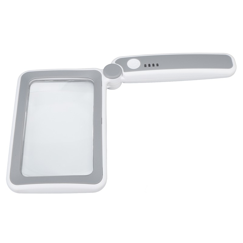 Rectangular Magnifying Glass 4X 3 LED Modes Touch Control Ergonomic