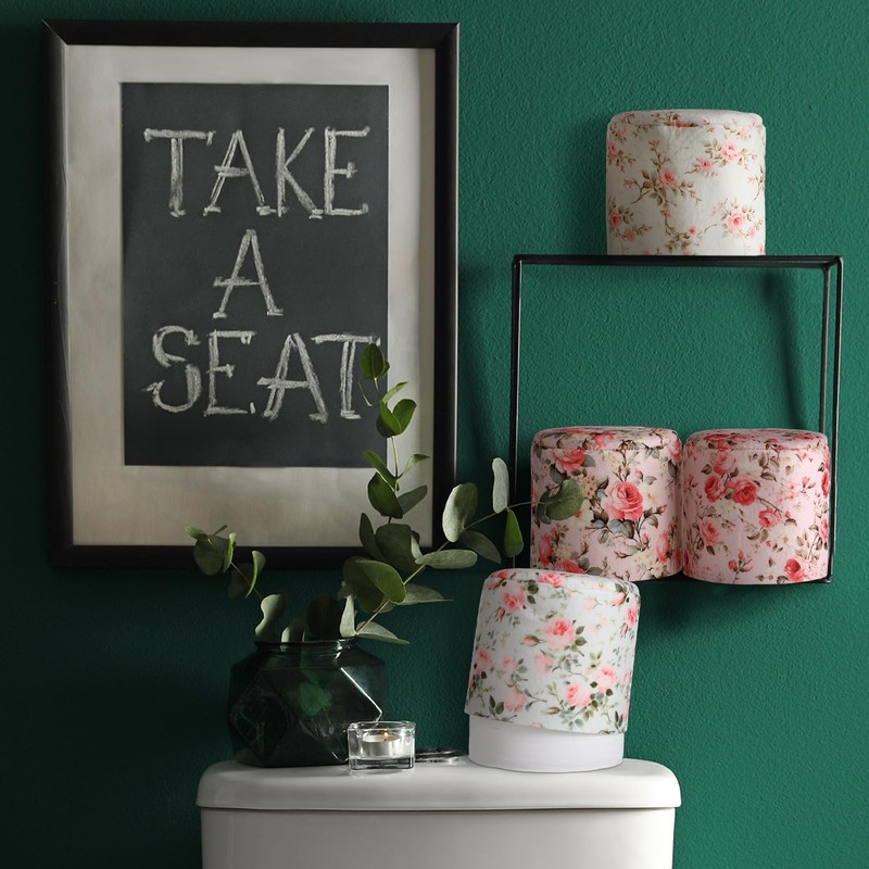 Hoolerry 6 Pcs Decorative Toilet Paper Roll Cover Fit regular
