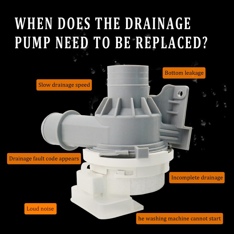 Washer Drain Pump Assembly Compatible with LG Washer Replace EAU63743803,