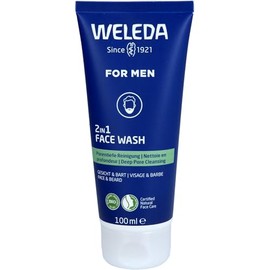 Weleda Men 2-in-1 Face Wash for Face & Beard with Witch Hazel, 100 mL