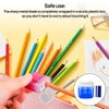 YIZWINS Pencil Sharpener with Container, 6 Pieces Colourful Sharpener with