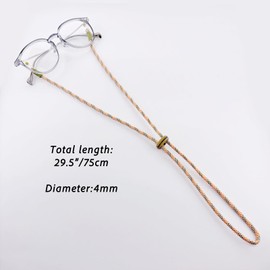 Damanse Eyeglasses Strap for Men Women Kids,Reading Eye Glasses Holders Around Neck,Fashion Glasses Strap for Sports (orange)