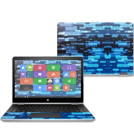 MightySkins Skin Compatible with HP Pavilion x360 11" (2017) - Space Blocks | Protective, Durable, and Unique Vinyl Decal wrap Cover | Easy to Apply, Remove, and Change Styles | Made in The USA