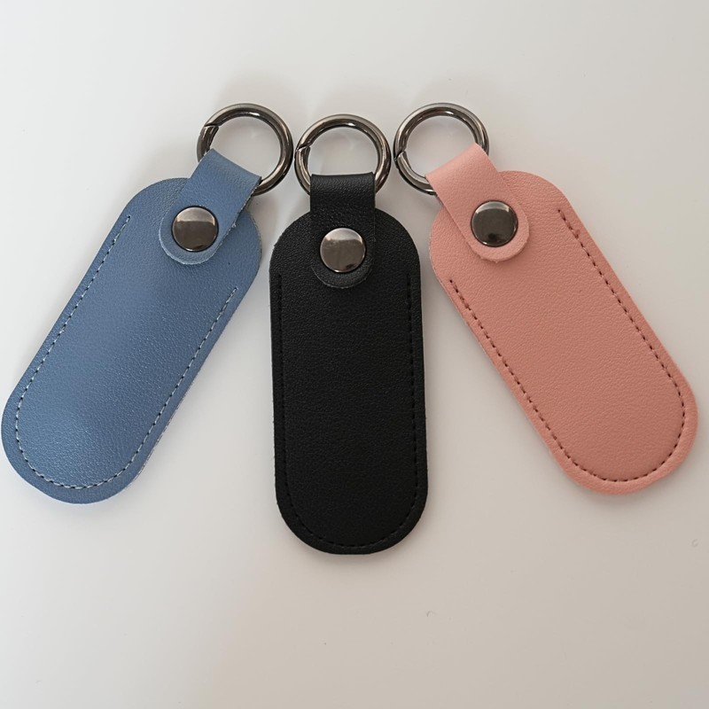 FUWAMORI Cremation Capsule Leather Cover Ashes Pendant Protective Case Key