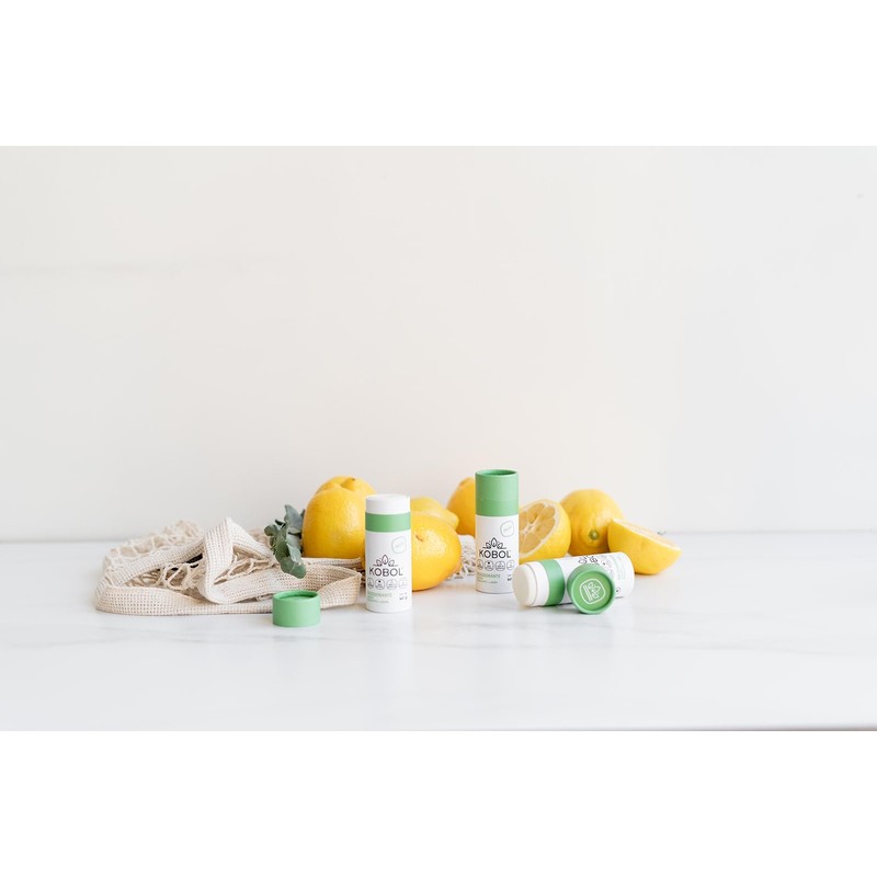 KOBOL NATURA| 3 Piezas de Desodorante Natural Eucalipto-Limón Vegano Push