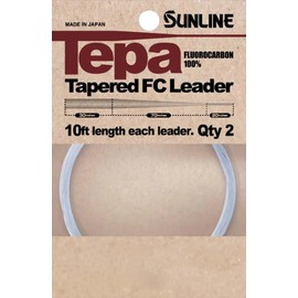 Sunline 63044372 Tepa Tapered FC Leader 54lb to 36lb 10ft 2pk