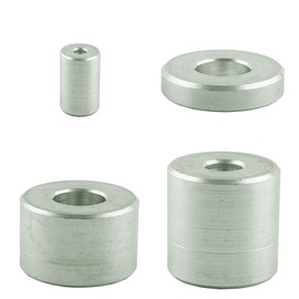 Pack of 50 Aluminium Spacer Sleeves for M6, Inner Diameter: 6.6 mm, Outer Diameter: 10 mm, Height: 12 mm, Spacer Socket, Aluminium Sleeve