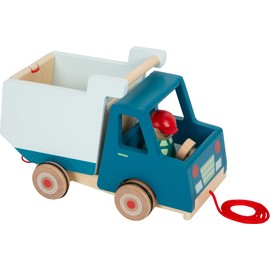 small foot Nachzieh-Fahrzeug Kipplaster aus Holz, Motorikspielzeug und Lauflernhilfe, für Kinder ab 18 Monaten, 12348