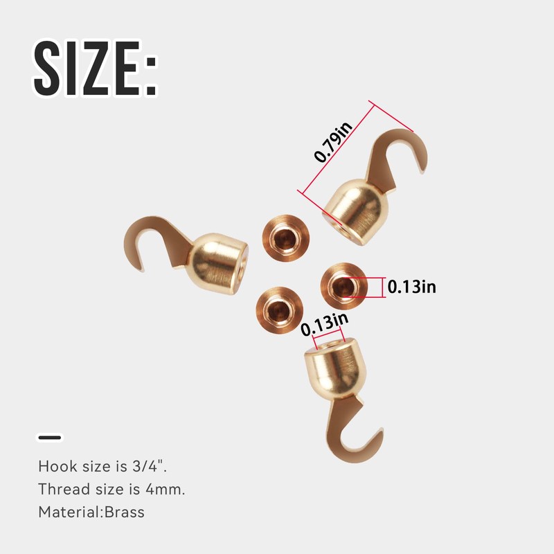 HQPARRTS for Grandfather Clock Weight Shell Hook and Nut Set