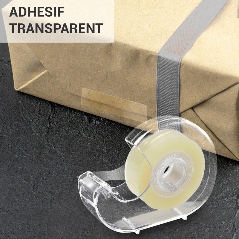 Waytex Pack of 4 High Tack Clear Tapes with Dispenser