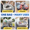 PLASTIC PRINCE 40-45 Gallon Trash Bags, Clear Trash Bags 40"W