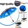LLanxiry Compact Travel Umbrella,Windproof Waterproof Stick Umbrella Protection Golf Umbrellas
