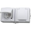 Kopp Nautic Double Protective Contact Socket with Hinged Lid and