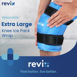 REVIX 19" Extra Large Knee Ice Pack Wrap Around Entire Knee, Reusable Gel Cold Pack for Discomfort and Post-Workout Fatigue, Cold Compress, Enhance Comfort and Recovery