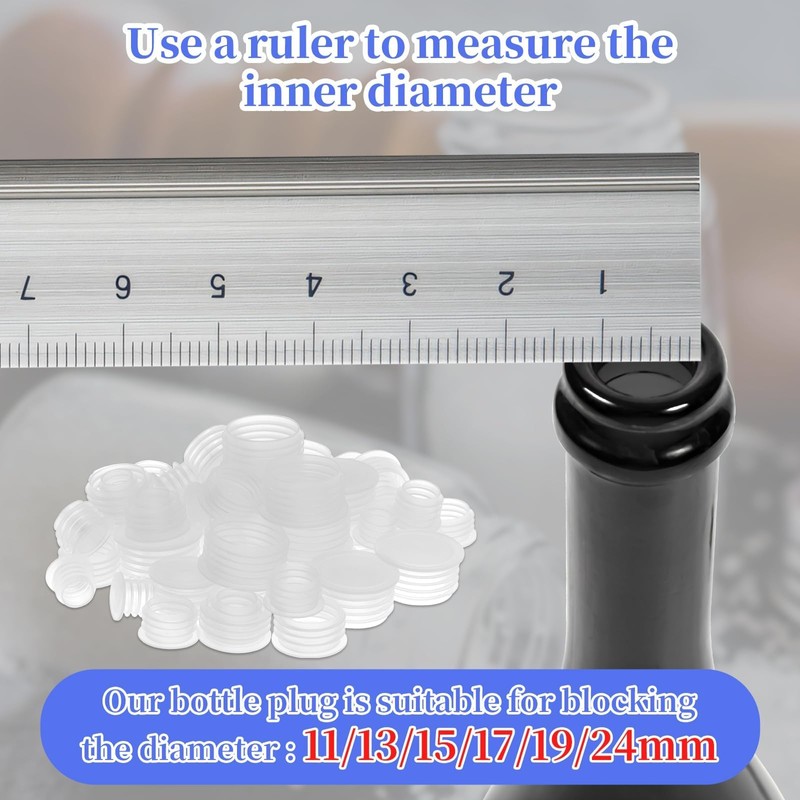 60PCS 6 Size Salt and Pepper Stoppers Plugs, Plastic Stoppers