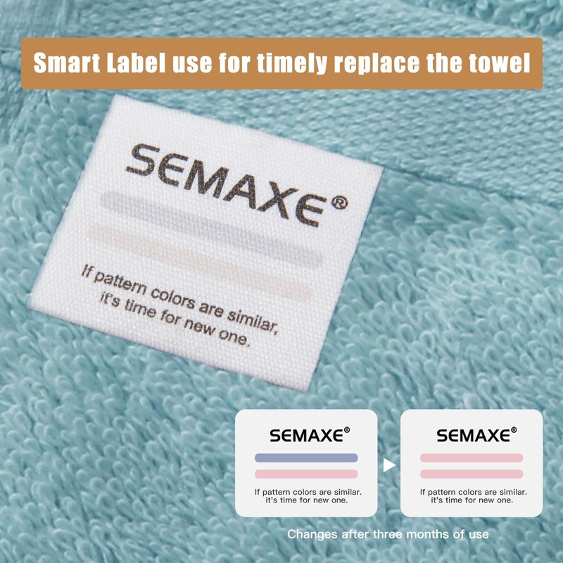 SEMAXE Bath Towel for Bathroom, 100% Cotton Towel with Hanging