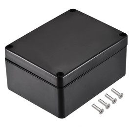 sourcing map Waterproof Junction Box ABS for Electrical Projects Black 115 x 90 x 55 mm