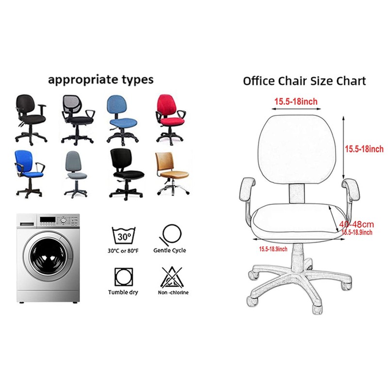 Gardaner Office Chair Cover Water Resistant- Split Protective & Stretch