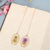 ARFUKA Pack of 4 Bookmark Clips Dried Flowers Metal Bookmark