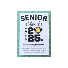 SOFTBALL Senior Class of 2025 Wish Bracelet, Senior Softball Team Player Gift, End of Season Senior Softball, Senior Night Softball Gift, Senior Softball Graduation Gift, Senior Softball Party Favors