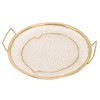 Stainless Steel Fruit Basket Double Handles Metal Mesh Drain Round