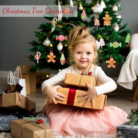 Minicoco 24Pcs Christmas Tree Hanging Ornaments Christmas Lollipop Ornament Christmas Tree Candy Hanging Decorations Christmas Candy Ornaments Lollipop Ornaments with Ropes for Xmas Party Home Decor